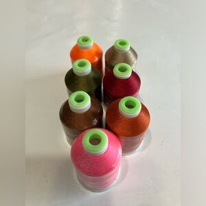 Coats And Clark Embroidery Thread-Lot Of 7-1100 Yards Each New Various Colors